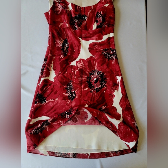 NWOT Ann Taylor 100% silk watercolor poppies dress, size 6 - Picture 5 of 6